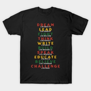 Great African American Leaders Black History Month T-Shirt